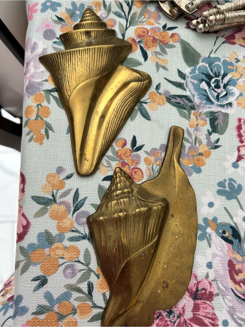 Brass Seashell Wall Decor – Gold Finish